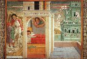 Benozzo Gozzoli St.Francis Giving Away his Clothes and the Vision of the Church Militant and Triumphant painting